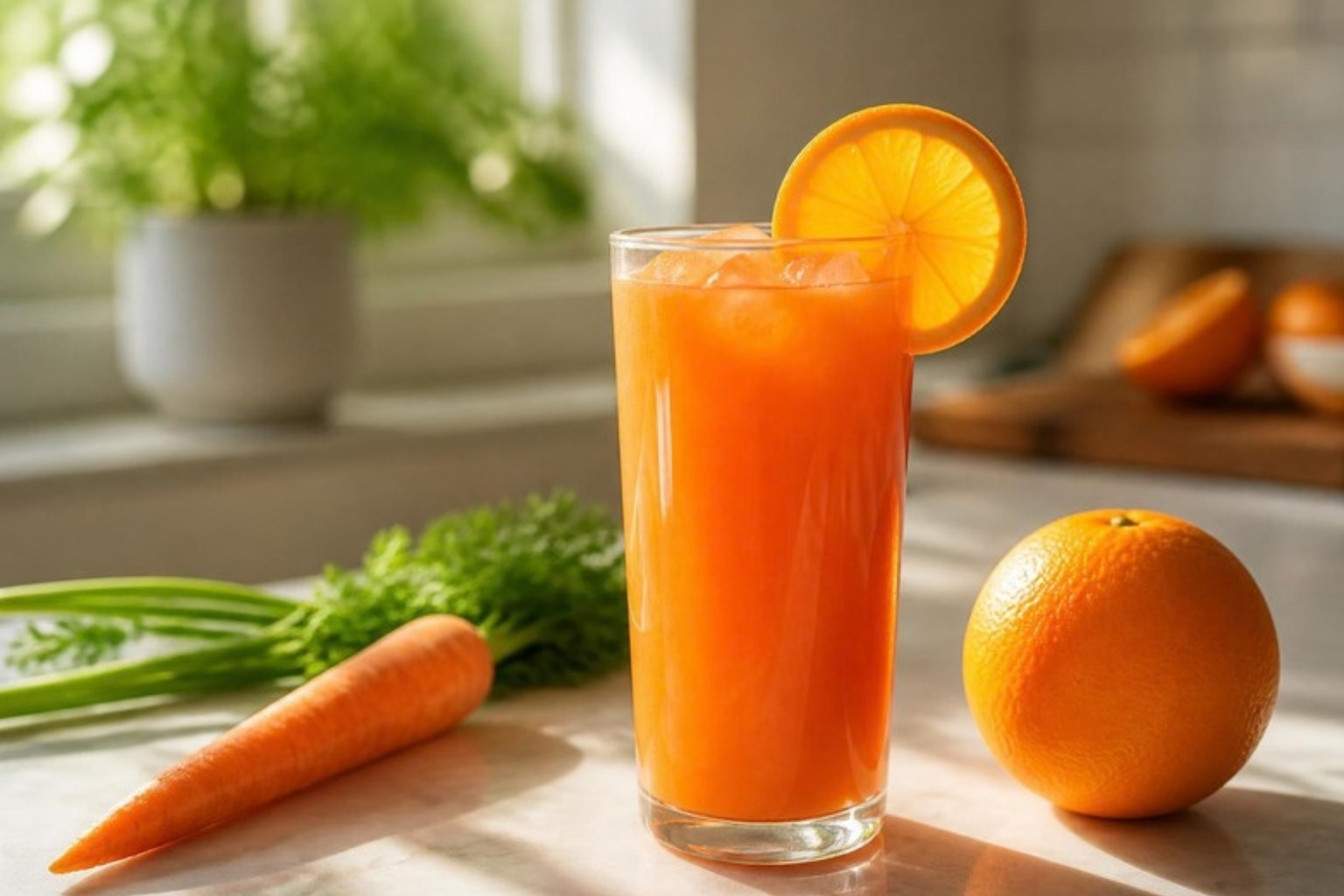 Jugo de zanahoria y naranja